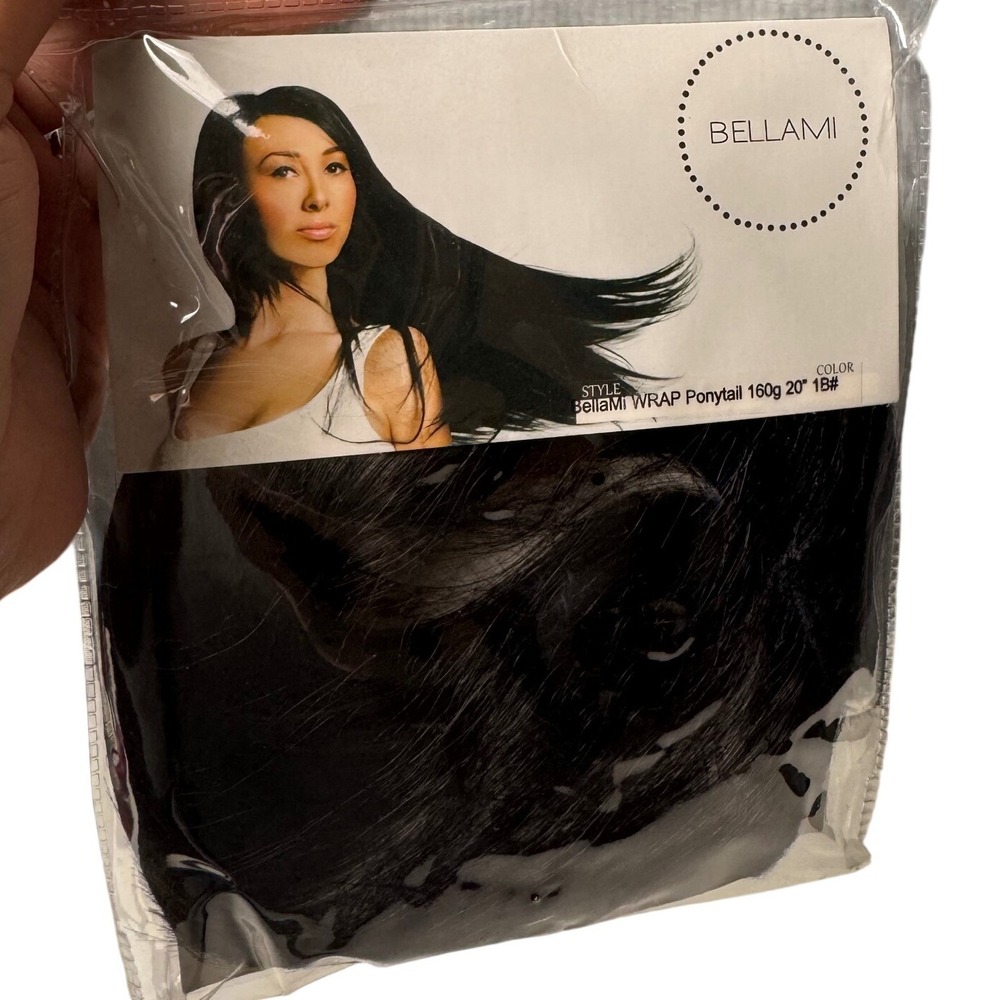 Bellami Wrap Ponytail 160g 20 Inch Synthetic Hair Extension Off Black 1B 128001